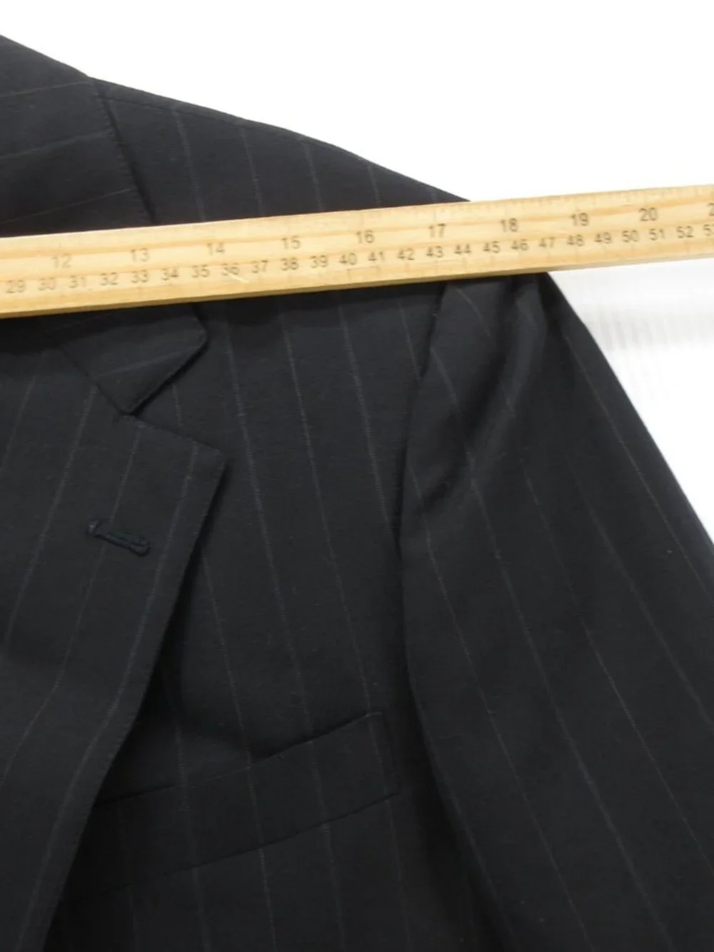 VINTAGE Brooks Brothers Sport Coat 38 S Navy Blazer Wool Pinstripe USA*